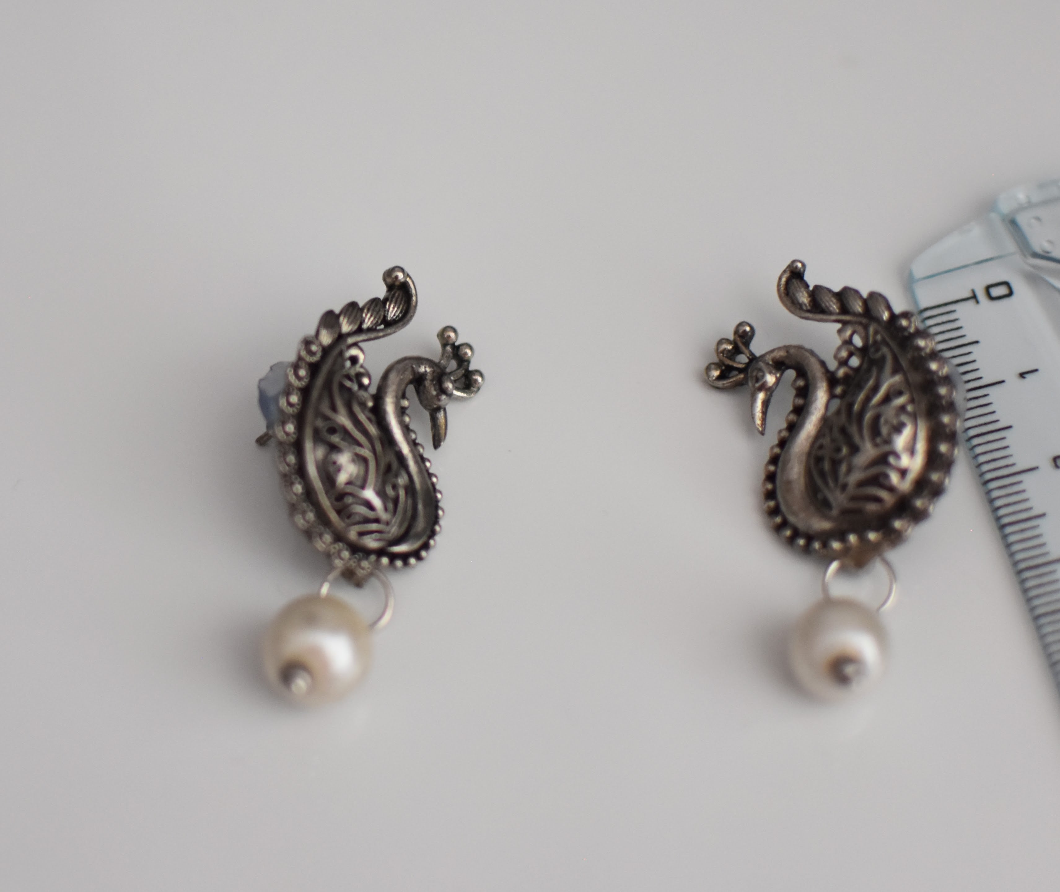 brai-glitz-Antike Pfauen-Ohrringe	schmuck damen schweiz /suisse/svizzera-genf-zürich-basel- bern-luzern					