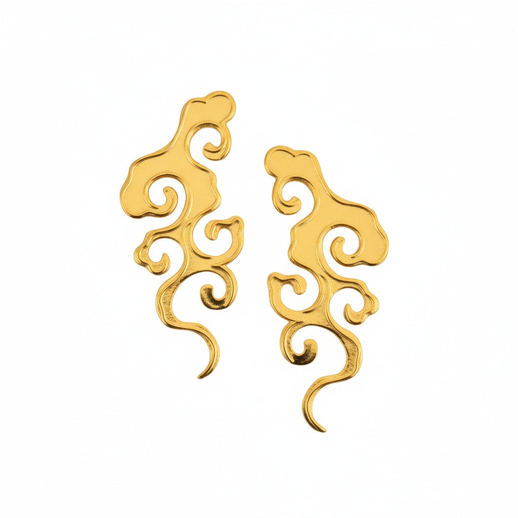 brai-glitz-	Boucles d'oreilles nuage doré bijoux damen
Ohrringe mit goldener Wolke
schmuck damen schweiz /suisse/svizzera-genf-zürich-basel- bern-luzern					