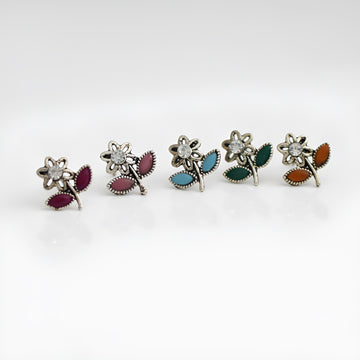 brai-glitz-	Blumen-Ohrstecker	schmuck damen bijoux femme schweiz /suisse/svizzera-genf schaffhausen-thun-chur-lausanne-vaud							
