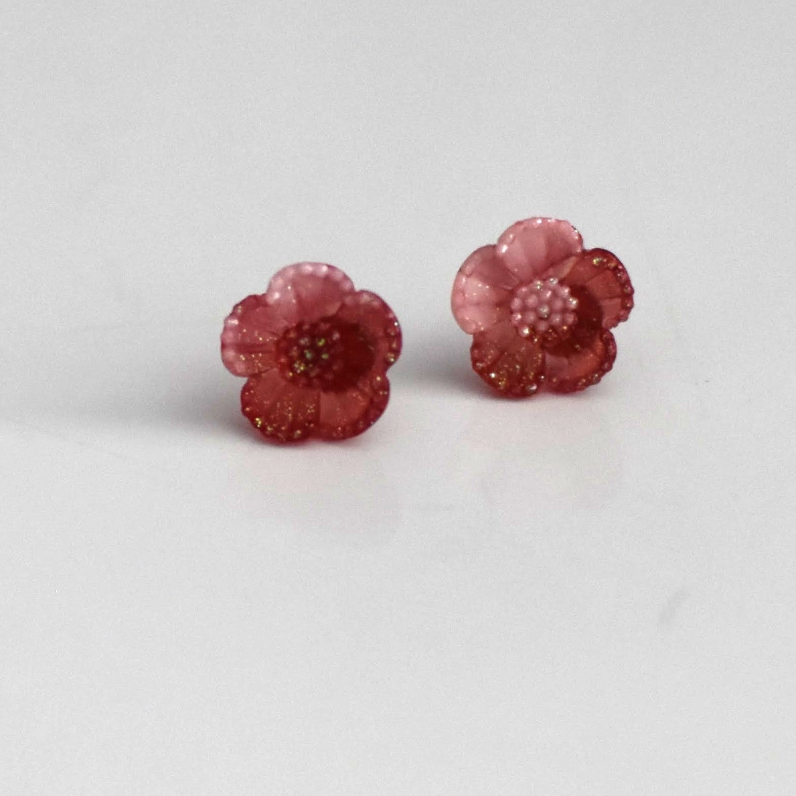 brai-glitz-	Rot Ohrringe mit leuchtenden Blumen	schmuck damen schweiz/suisse/svizzera- genf-luzern-st. gallen -winterthur-zug						