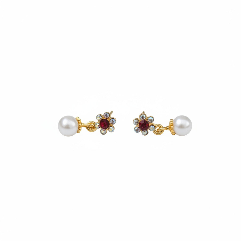 brai-glitz-	Flower Pearl Drop Earrings	geneva-swiss-suisse-schweiz-svizzera